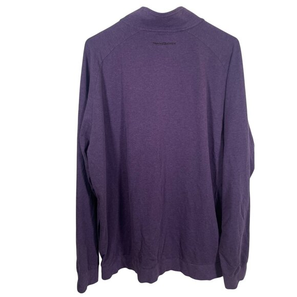 Travis Mathew Pullover 1/4 Zip Mens 2XL Purple Golf Athletic Stretch Cotton - Picture 8 of 8